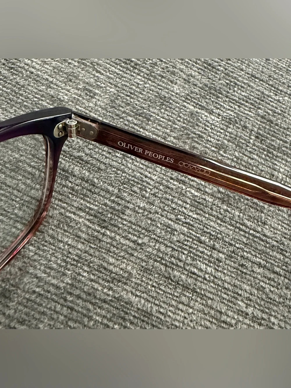 Oliver Peoples Ashton c.1418 Purple and Brown glasses 52-17-140